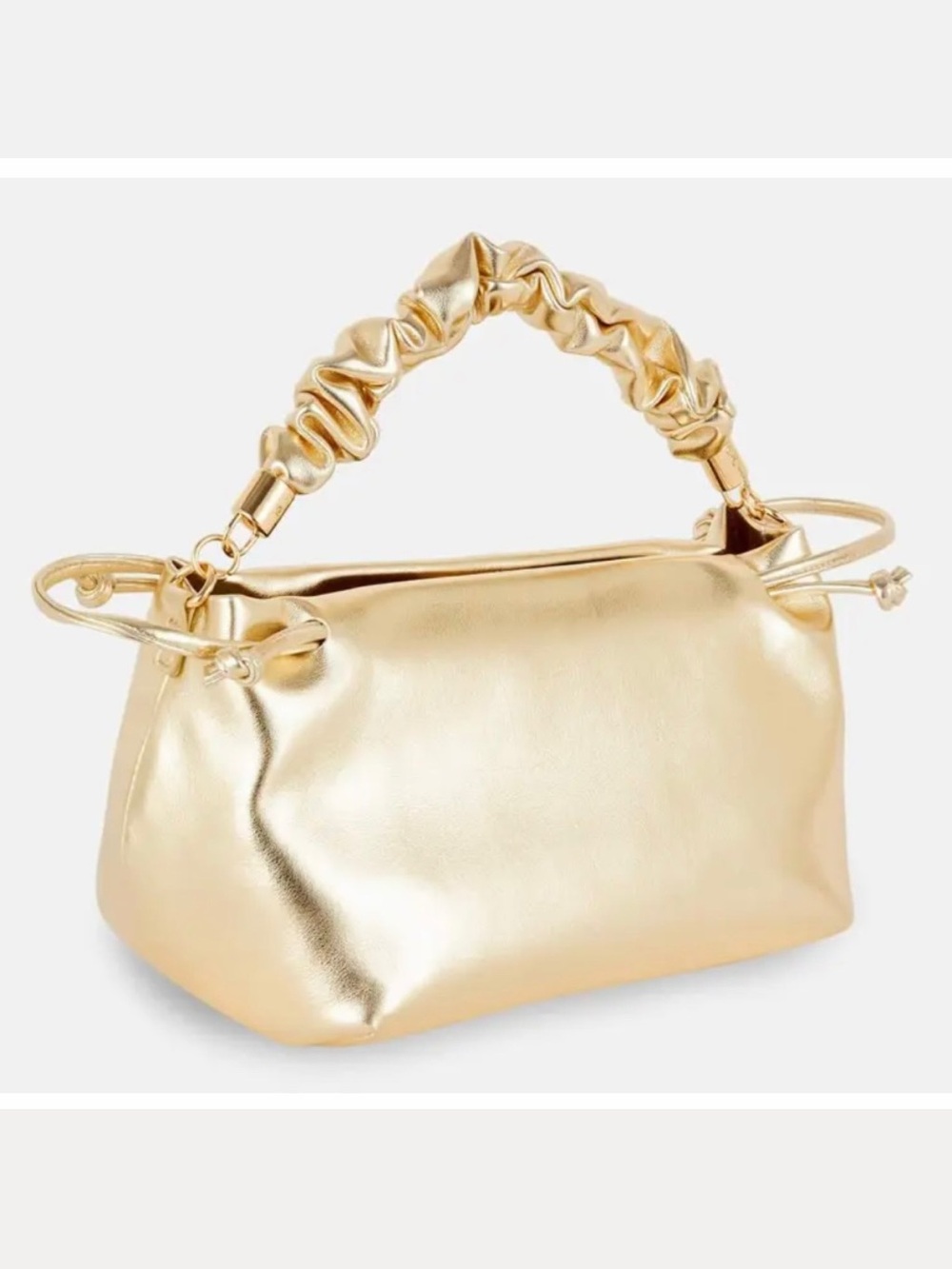 Primark Paula Echevarría Women's Gold Ruched Handle Shoulder Bag